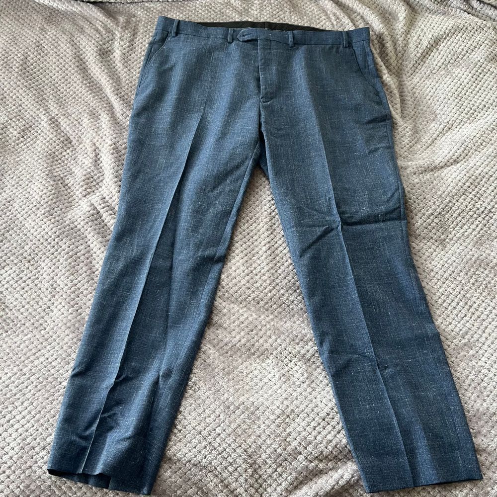 Ralph Lauren Slate Blue Dress Pants Textured Weave Trousers Men's 44x32
